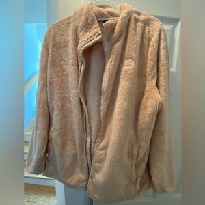 Northface Jacket coral/light pink. Worn once. Soft material